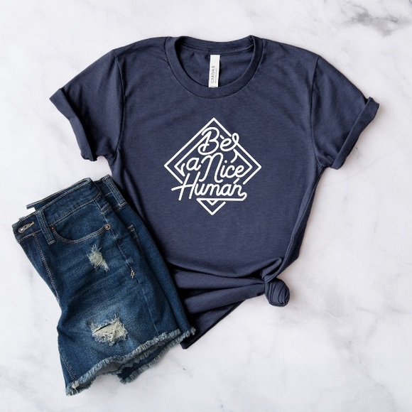 Be a Nice Human T-shirt • Made to order! 🧶 - Picture 4 of 8